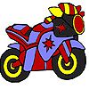 Play Amazing star motorcycle coloring