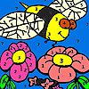 Play Hungry bee in the garden coloring