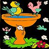 Play Little birds on the bath coloring