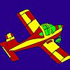 Little flying plane coloring