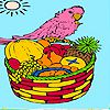 Play Tropic island and parrot coloring