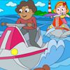 Water Riding Coloring Page