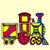 Play Colorful train coloring