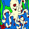 Play Funny octopus in the sea coloring