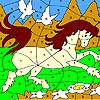 Play White doves and horse coloring