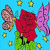 Play Butterflies in the valentine day coloring