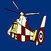 Play Colorful flying helicopter coloring